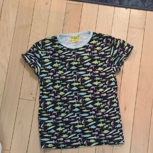 Duns Kids Black Fish Organic Cotton Short Sleeve Tee - 13 Years